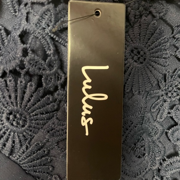 Lulu’s Navy Blue Lace Top Dress - Picture 6 of 6